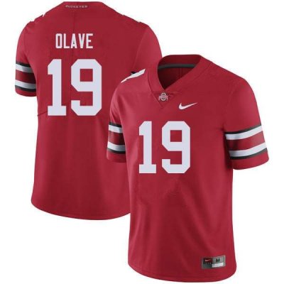 Men's Ohio State Buckeyes #19 Chris Olave Red Nike NCAA College Football Jersey Stock PNF0144XE